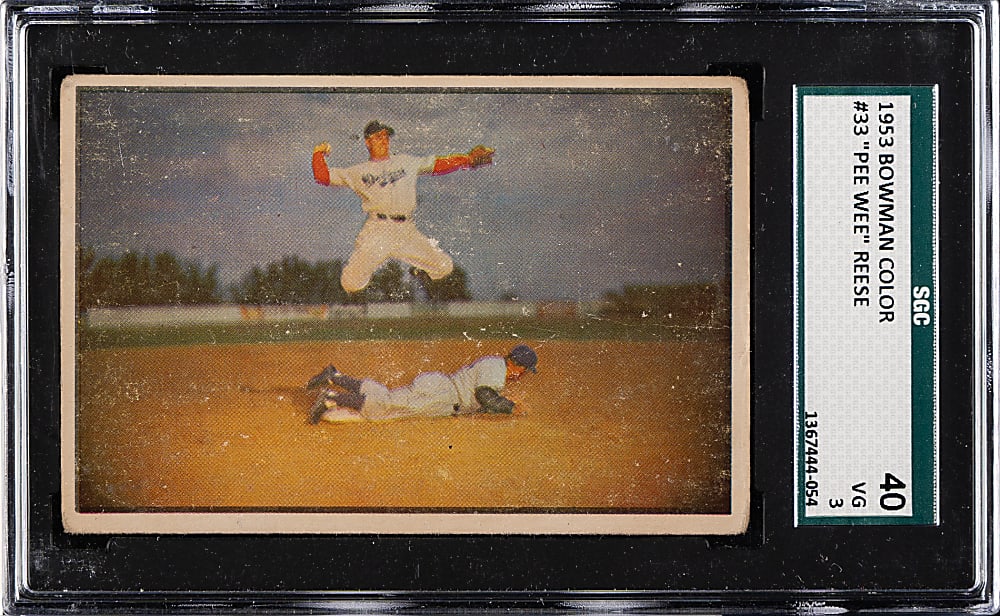 1953 Bowman Color #33 Pee Wee Reese SGC VG 40