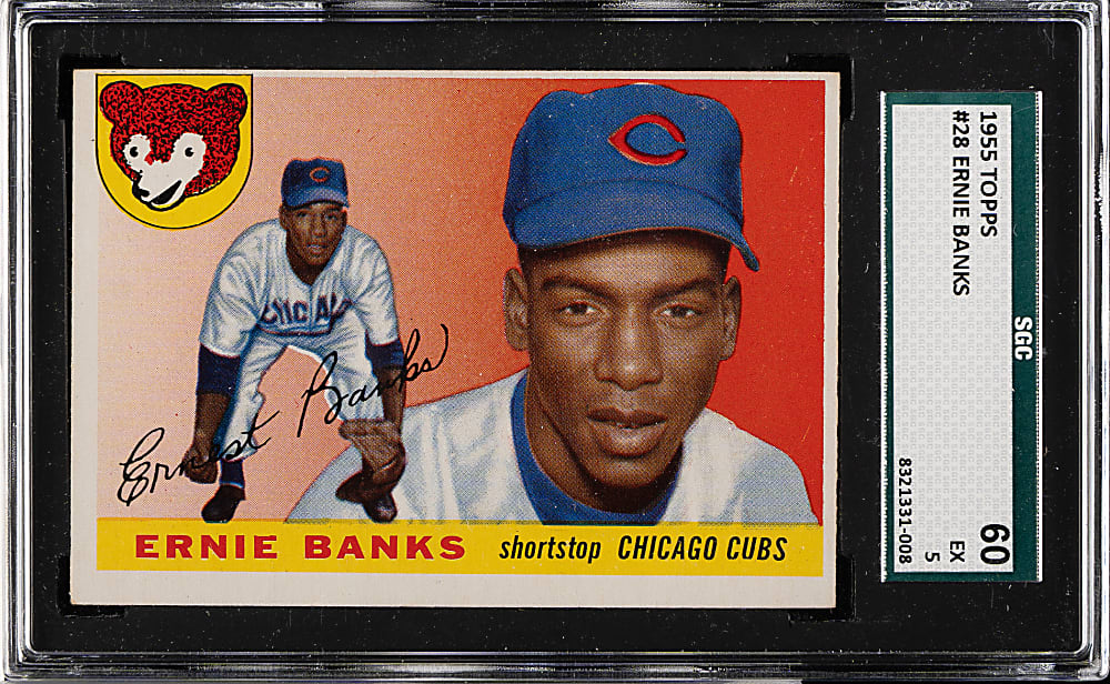 1955 Topps #28 Ernie Banks SGC EX 60