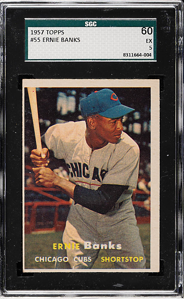 1957 Topps #55 Ernie Banks SGC EX 60
