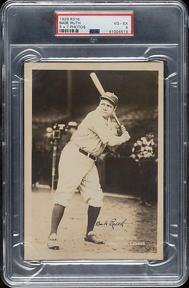 1929 R316 Kashin Publication Premium Photo Babe Ruth PSA VG-EX 4
