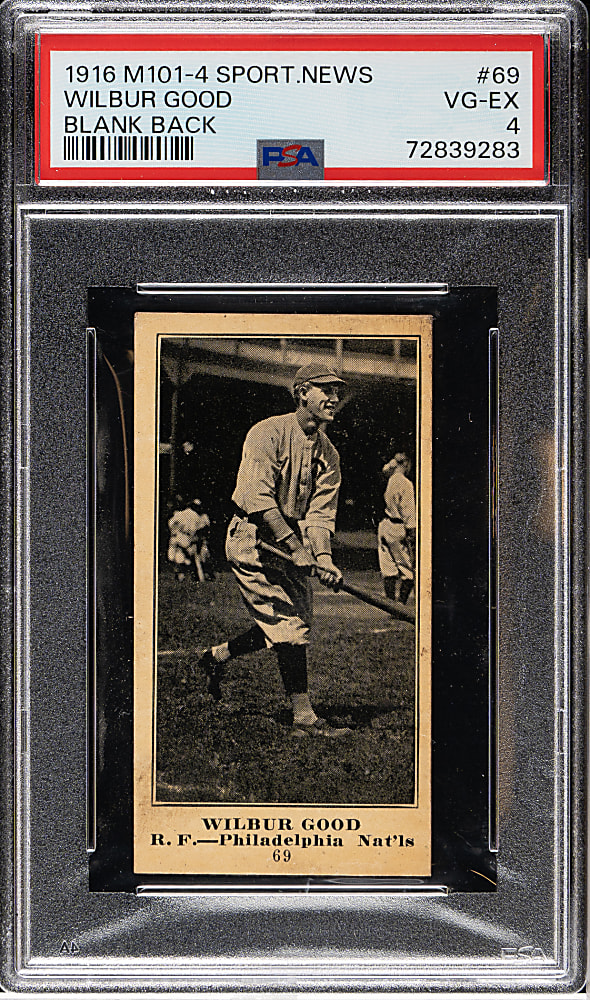 1916 M101-4 Sporting News #69 Wilbur Good PSA VG-EX 4