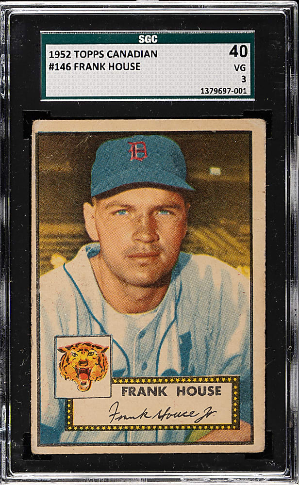 1952 Topps #146 Frank House SGC VG 40 - "Canadian" Gray Back