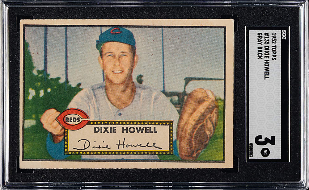 1952 Topps #135 Dixie Howell SGC VG 3 - "Canadian" Gray Back
