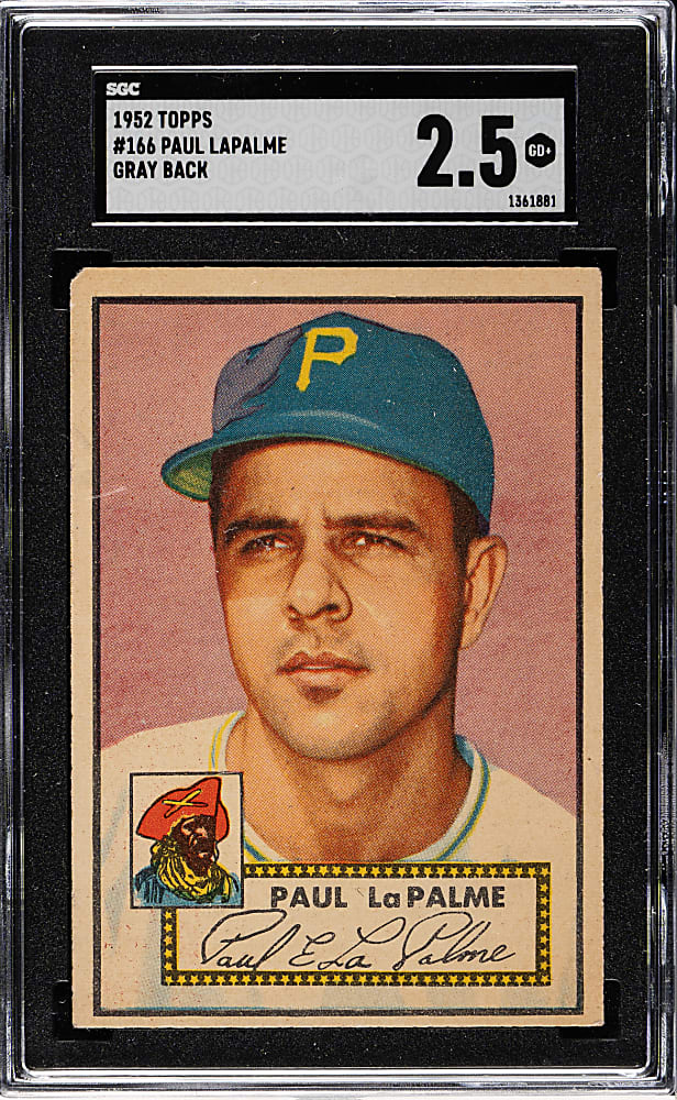 1952 Topps #166 Paul LaPalme SGC GOOD+ 2.5 - "Canadian" Gray Back