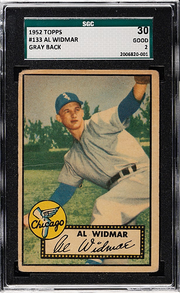 1952 Topps #133 Al Widmar SGC GOOD 30 - "Canadian" Gray Back