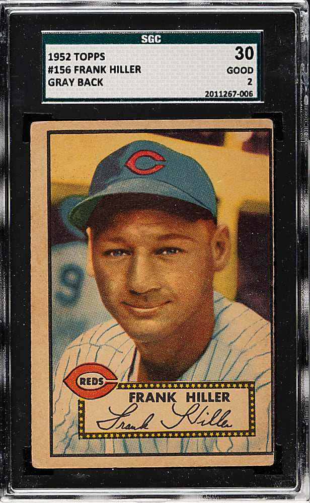 1952 Topps #156 Frank Hiller SGC GOOD 30 - "Canadian" Gray Back
