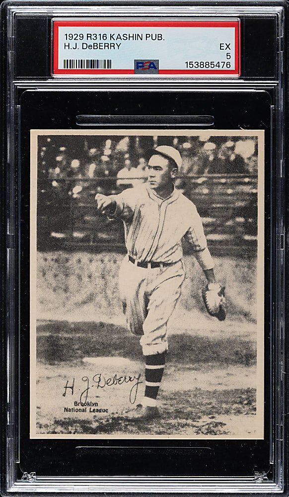 1929 R316 Kashin Publications Hank DeBerry PSA EX 5