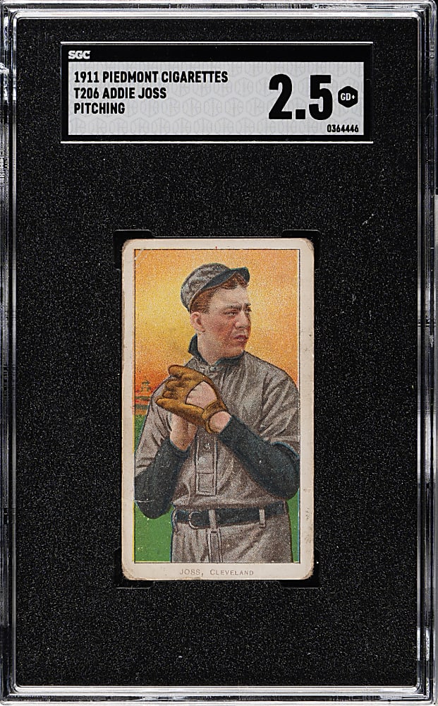 1909-1911 T206 White Border Addie Joss Pitching SGC GOOD+ 2.5