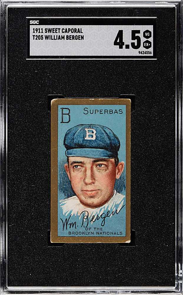 1911 T205 Gold Border William Bergen SGC VG/EX+ 4.5