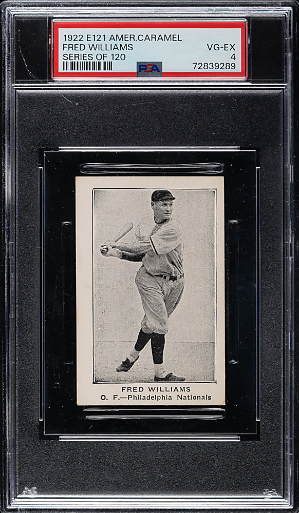 1922 E121 American Caramel (Series of 120) Fred Williams PSA VG-EX 4