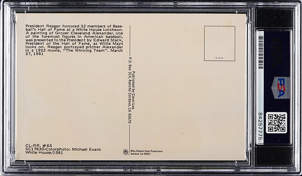 Willie Mays Signed Postcard - PSA/DNA
