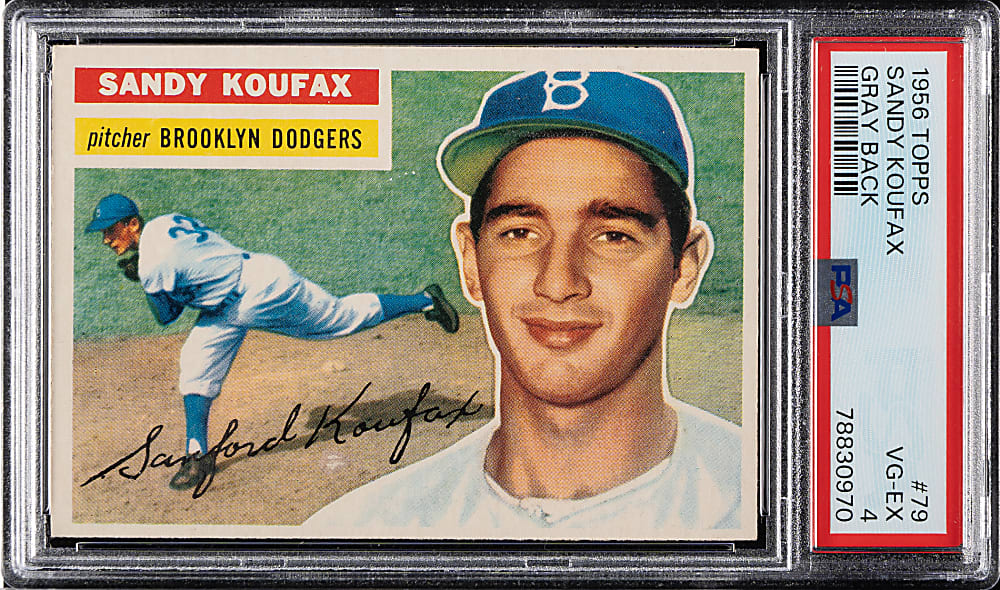 1956 Topps #79 Sandy Koufax Gray Back PSA VG-EX 4