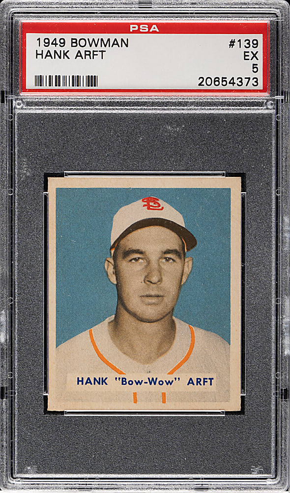 1949 Bowman #139 Hank Arft PSA EX 5