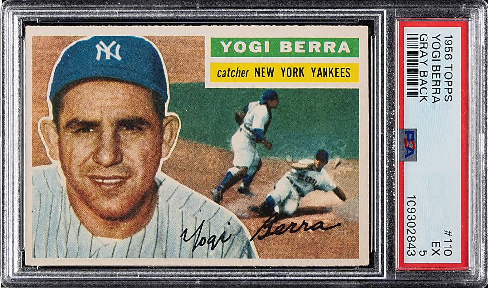 1956 Topps #110 Yogi Berra Gray Back PSA EX 5