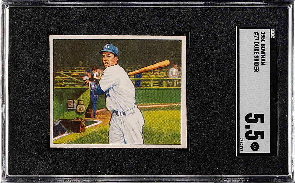 1950 Bowman #77 Duke Snider SGC EX+ 5.5