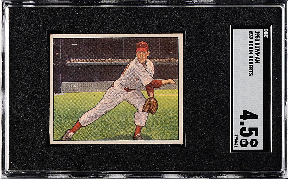 1950 Bowman #32 Robin Roberts SGC VG/EX+ 4.5