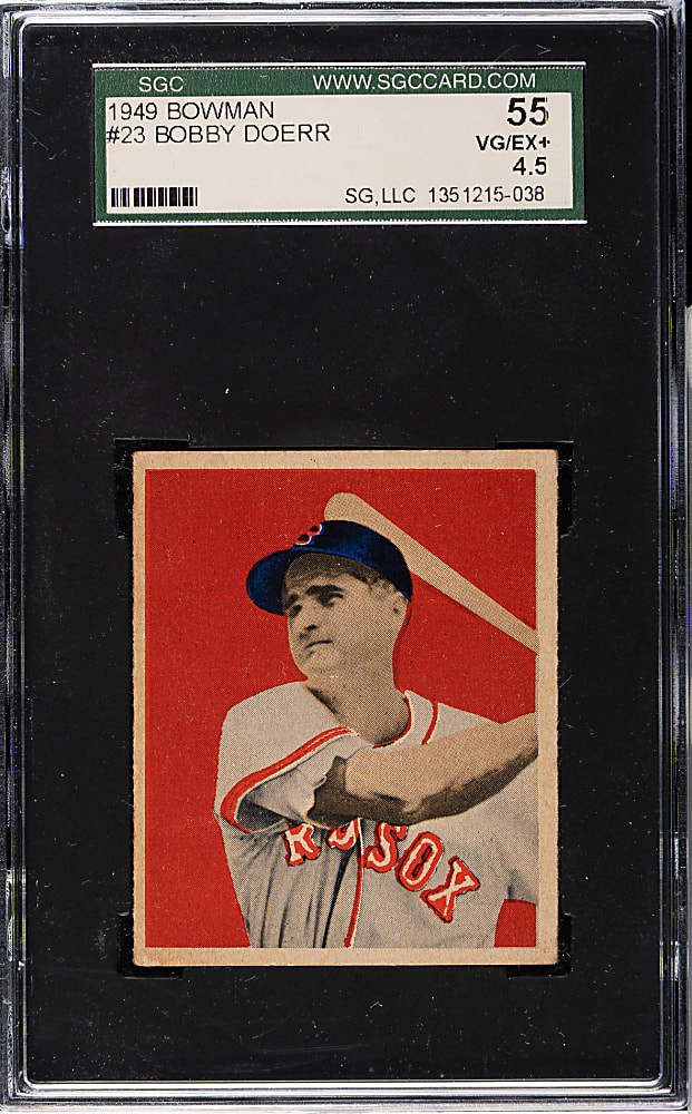 1949 Bowman #23 Bobby Doerr SGC VG/EX+ 55