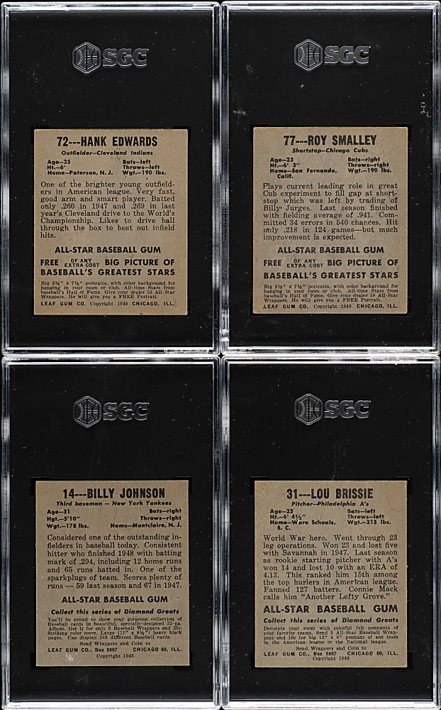 1948-1949 Leaf SGC-Graded Collection (7)