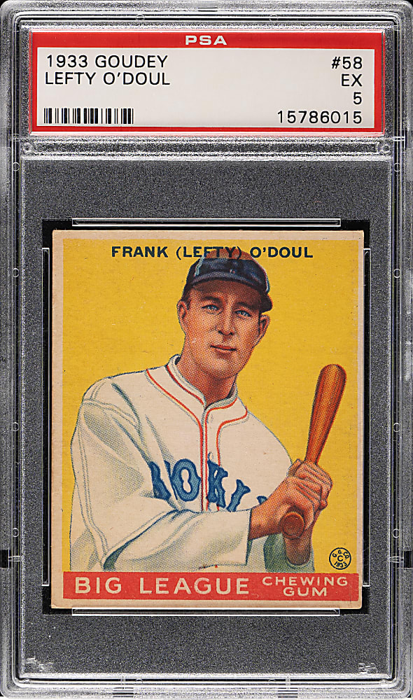 1933 R319 Goudey #58 Lefty O'Doul PSA EX 5
