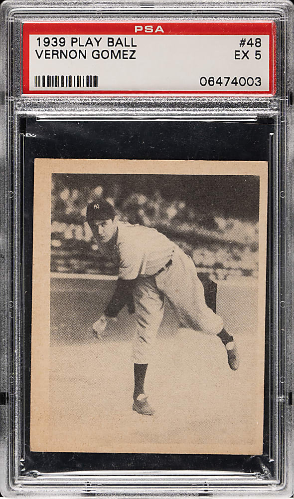 1939 R334 Play Ball #48 Lefty Gomez PSA EX 5