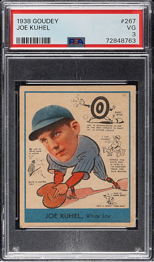 1938 R323 Goudey "Heads-Up" #267 Joe Kuhel PSA VG 3