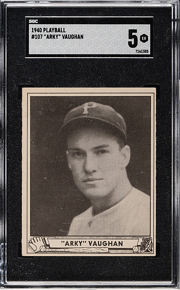 1940 R335 Play Ball #107 Arky Vaughan SGC EX 5