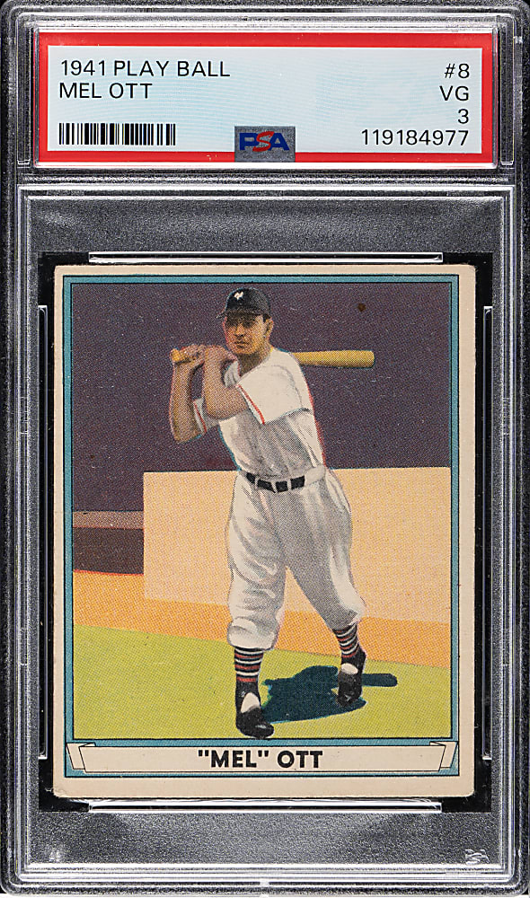 1941 R336 Play Ball #8 Mel Ott PSA VG 3