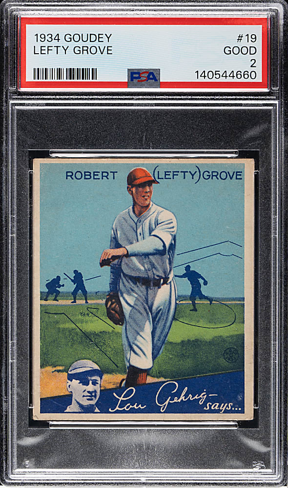 1934 R320 Goudey #19 Lefty Grove PSA GOOD 2