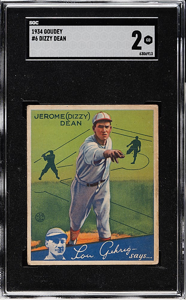 1934 R320 Goudey #6 Dizzy Dean SGC GOOD 2