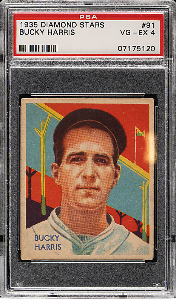 1934-1936 R327 Diamond Stars #91 Bucky Harris PSA VG-EX 4