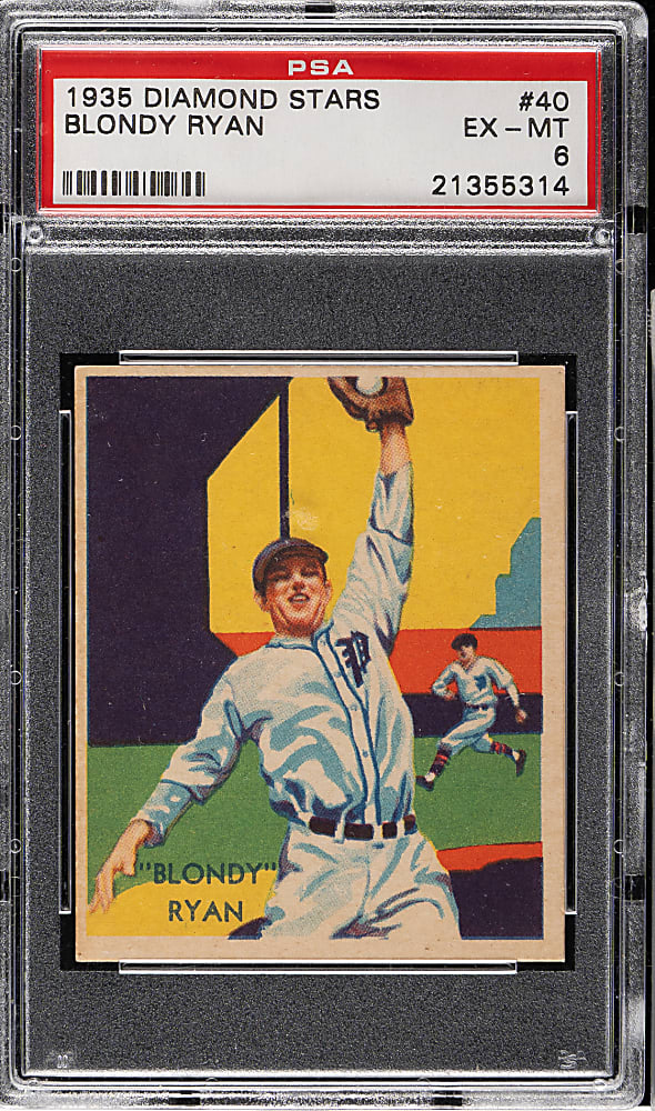 1934-1936 R327 Diamond Stars #40 Blondy Ryan PSA EX-MT 6