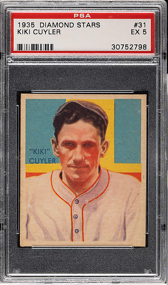 1934-1936 R327 Diamond Stars #31 Kiki Cuyler (1935 Green Back) PSA EX 5