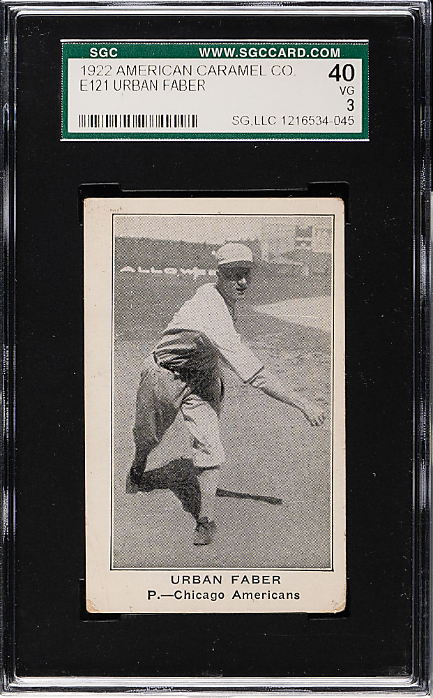 1921 E121 American Caramel (Series of 120) Urban Faber SGC VG 40