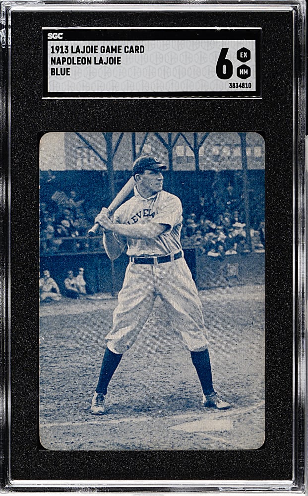 1913 Lajoie Game Card Nap Lajoie Blue Back SGC EX/NM 6