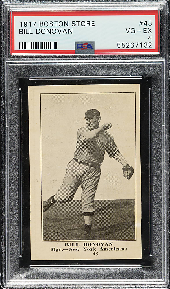 1917 H801-8 Boston Store #43 Bill Donovan PSA VG-EX 4