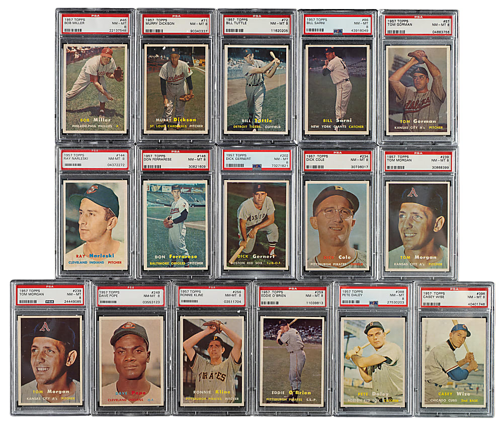 1957 Topps PSA NM-MT 8 Collection (20)