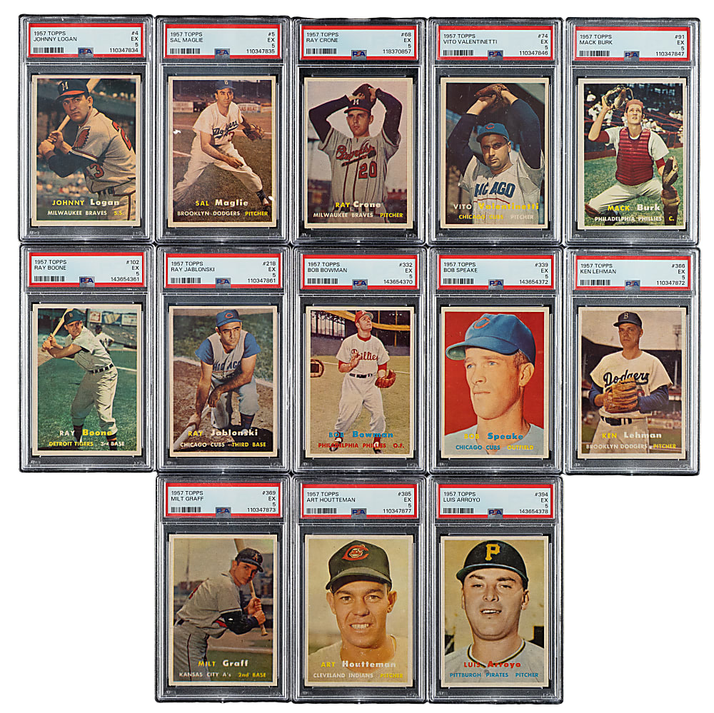1957 Topps PSA-Graded Collection (17)