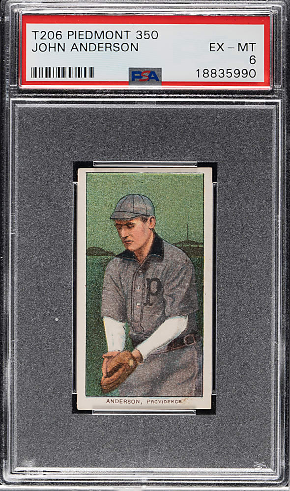 1909-1911 T206 White Border John Anderson PSA EX-MT 6