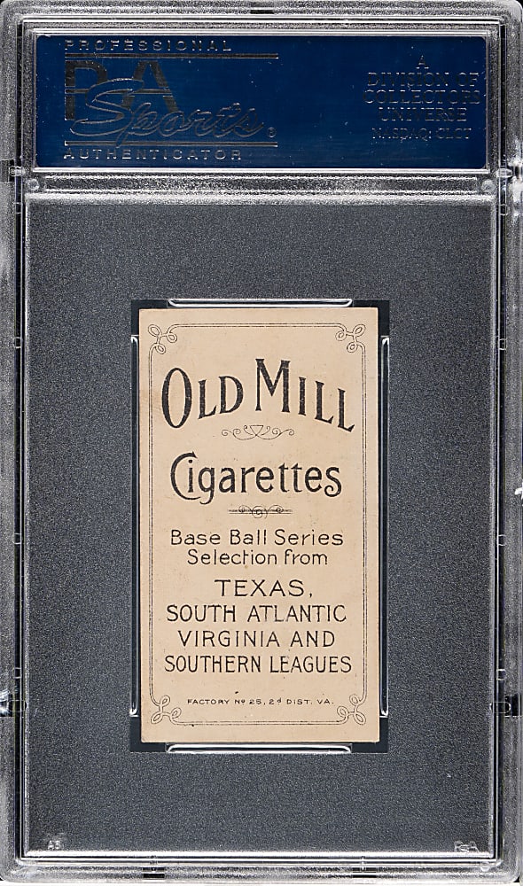 1909-1911 T206 White Border Bill Hart Southern Leaguer PSA EX 5 - Old Mill Back