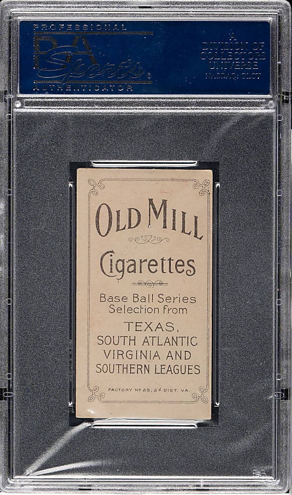 1909-1911 T206 White Border Frank King Southern Leaguer PSA EX+ 5.5 - Old Mill Back