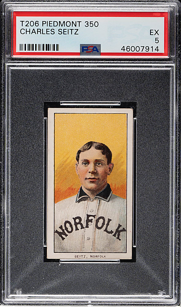 1909-1911 T206 White Border Charles Seitz Southern Leaguer PSA EX 5