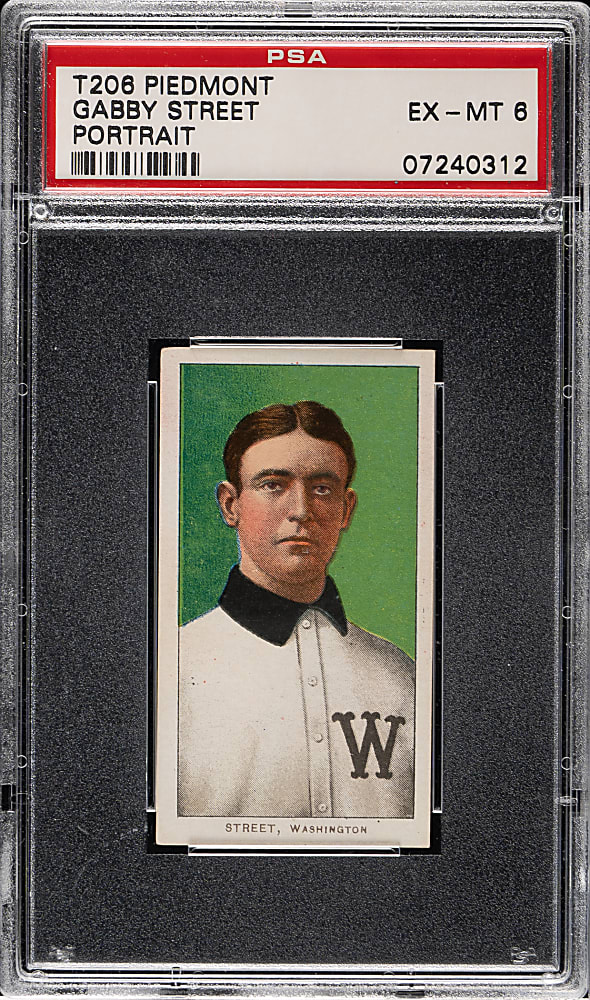 1909-1911 T206 White Border Gabby Street Portrait PSA EX-MT 6