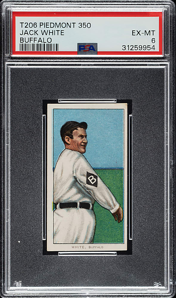 1909-1911 T206 White Border Jack White PSA EX-MT 6