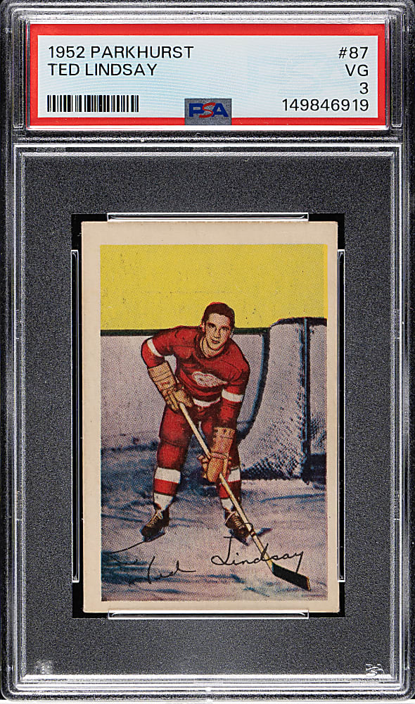 1952-1953 Parkhurst Hockey #87 Ted Lindsay PSA VG 3