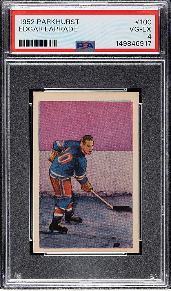 1952-1953 Parkhurst Hockey #100 Edgar LaPrade PSA VG-EX 4