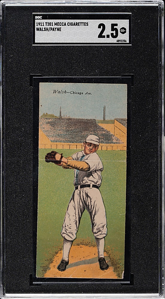 1911 T201 Mecca Double Folder Ed Walsh/Payne SGC GOOD+ 2.5
