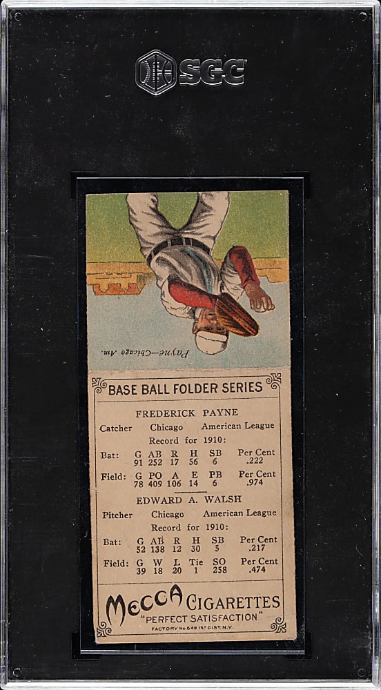 1911 T201 Mecca Double Folder Ed Walsh/Payne SGC GOOD+ 2.5