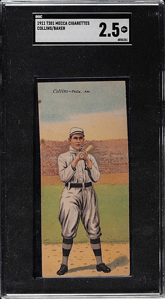 1911 T201 Mecca Double Folder Eddie Collins/Frank Baker SGC GOOD+ 2.5