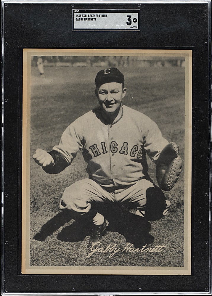1936 R311 Leather Finish Premium Gabby Hartnett SGC VG 3