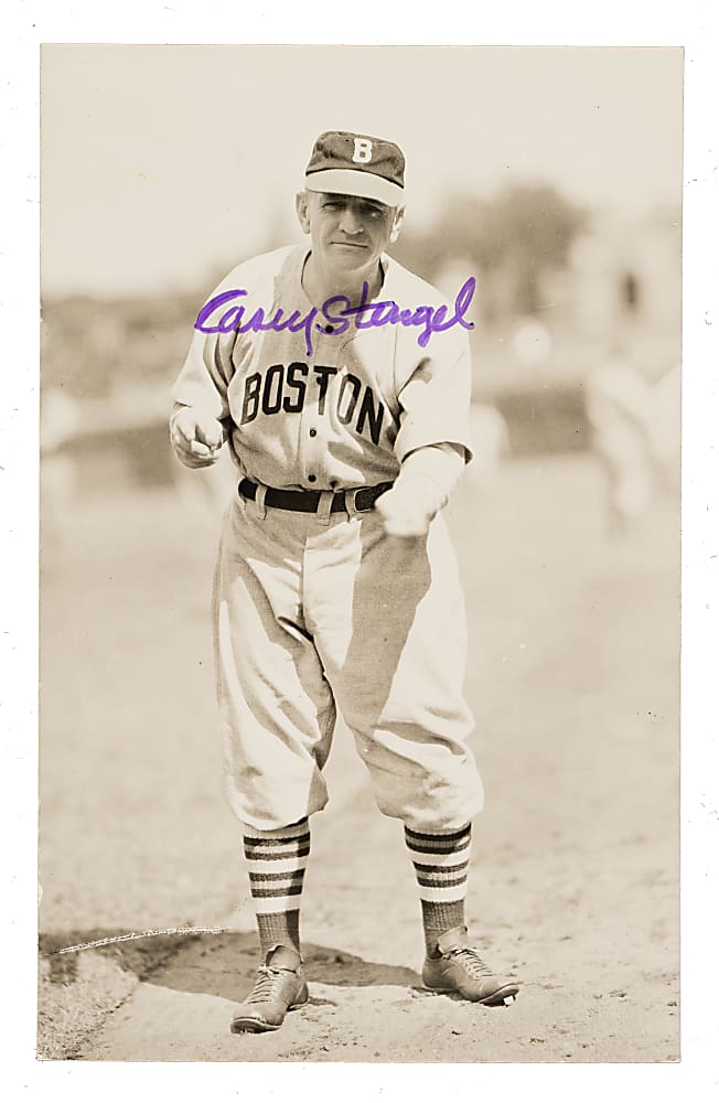 Casey Stengel Signed Postcard - JSA